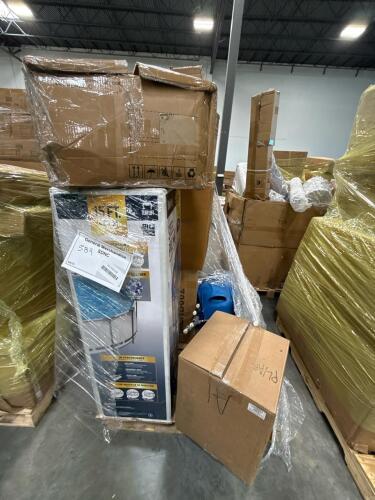 Swimming pool, food container, shares, mattress, voltage cables, espresso machine EC9555M_EGD