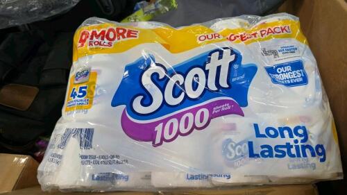 Scott toilet paper, multiple charging docs, plushy's, party supplies, chair, & More