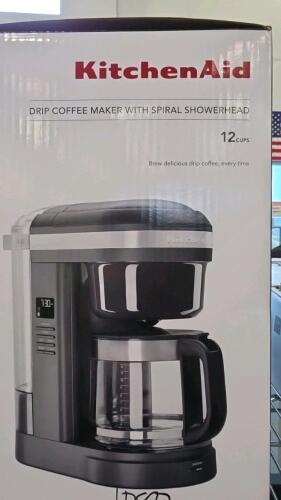 KitchenAid drip coffee maker with spiral shower head
