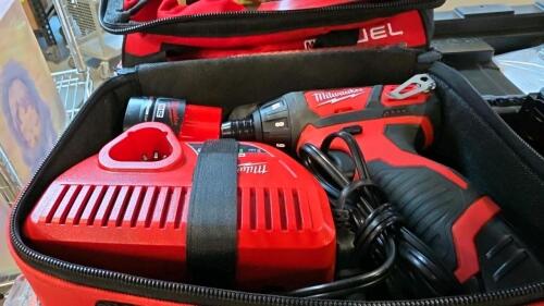 Milwaukee tools and DeWalt level