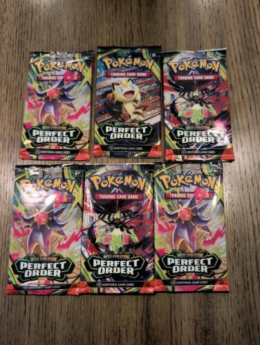 (6) Pokemon mega evolution Perfect order booster packs