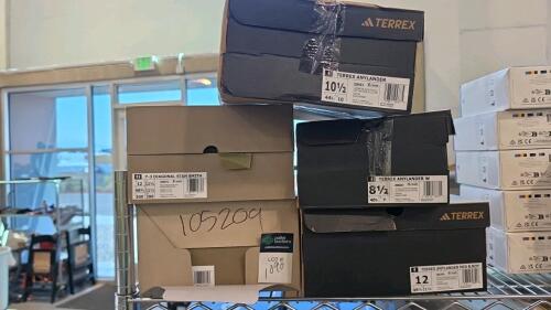 five Adidas pair of shoes