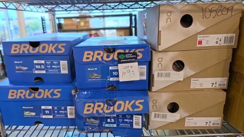 four pair of Brooks and three pair of on shoes