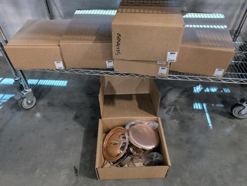 seven pieces MAUVIEL 1830 cookware
