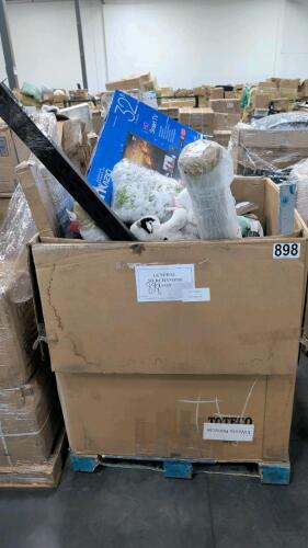 Take flowers, 32 inch TV, weight, hanger, warmies, bike tire, rocker chair, and more