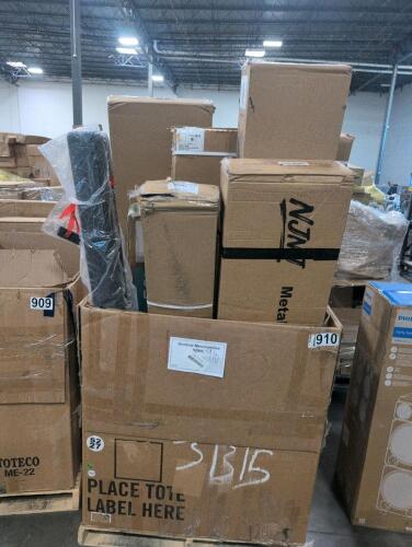 58 inch TV, TV stand, steps, blinds, metal cabinet, & More