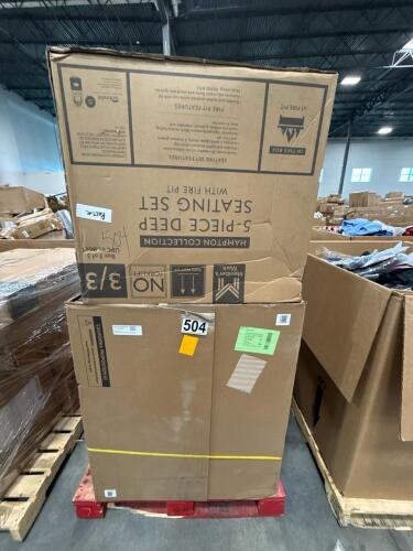 Hampton collection 5 piece deep seating set box 1 and 3 of 3 only