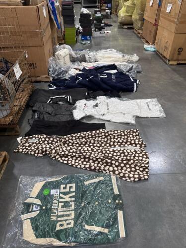 high-end clothing, Karl lagerfeld, coach, Charles and Keith, some g-star, wilfred, Penn State starter jackets, simkhai, shoes, adidas, converse, puma, Allen edmonds, boss, few pairs of lulu, and much more