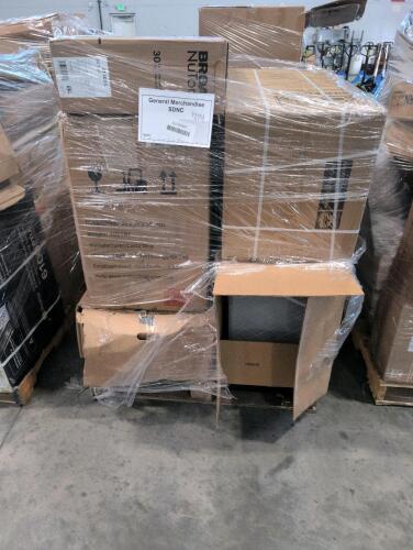 Toilet, midtronics part, BROAN ranger, mini refrigerator, plastic storage totes, & More