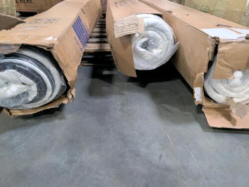 (3) rolled mattresses