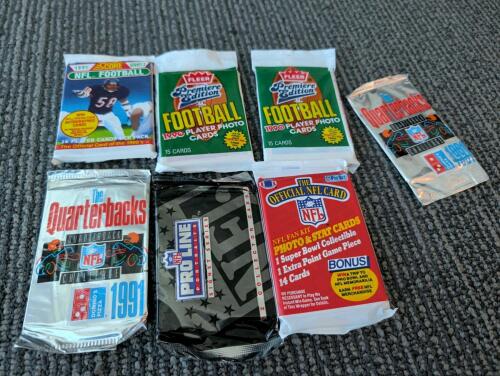Vintage NFL Cards in sealed packs
