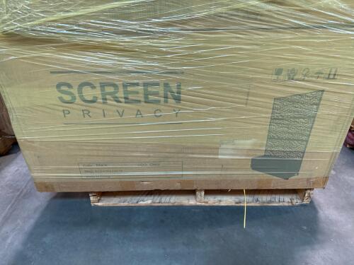 Multiple sofas, deck box, privacy screen