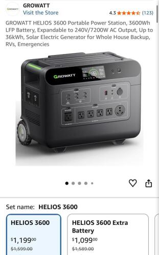 GROWATT portable power station HELIOS3600