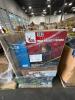 Boss buck 200# gravity feeder, Better Homes & Gardens club chair, green Works lawnmower, echo blower, - 5
