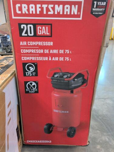 craftsman 20 gallon air compressor