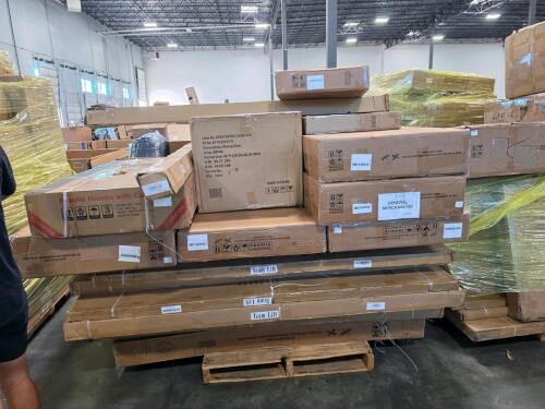Treadmill T732, dining chair, storage boxes, door panels, and one