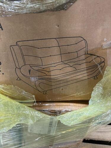 rolled mattresses, sofa, counter stool, and more
