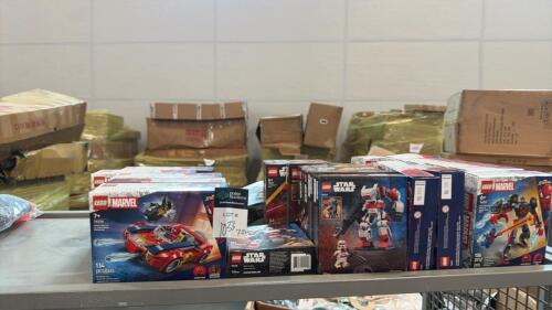 Legos: multiple Spider-Man car, Star Wars, Miles Morales versus Spider-Man action figure