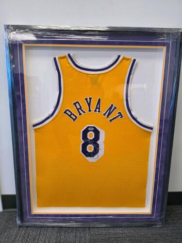 Kobe Bryant Autographed jersey, signed and framed and authenticated