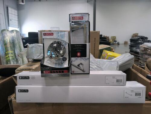Calculators, delta products, towel drying rack, luggage, rags in a bag, underlayment, copy paper, ice pod molds, weight bar, & More