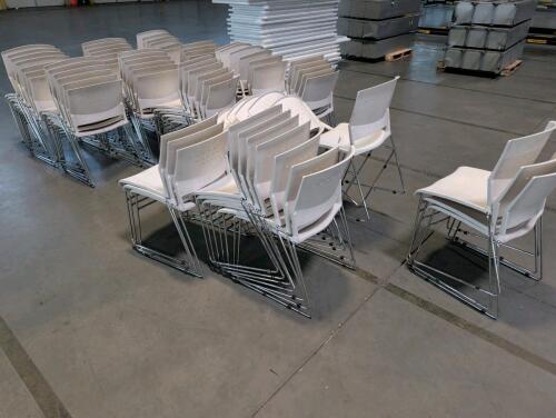 approximately 35 stacking chairs