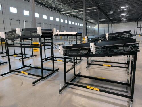 ATR conveyor system with 8 pieces and power supply, each with convey lock hvt system and ABB line strong 3D