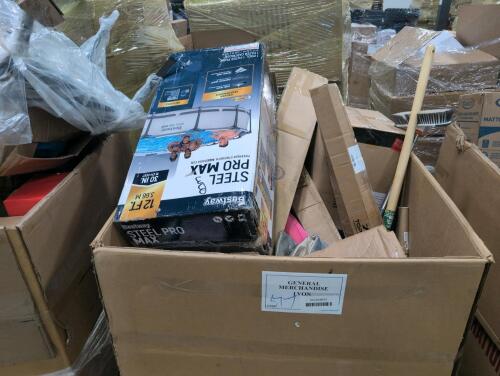 Swimming pool, brush, tape gun, phone case, swimming pool inflatable, umbrella base, paper packs, TOPOAK product, shovel, & More