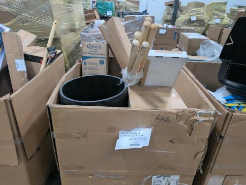 Planter pots, mattresses, shovels, GRACO crib and toddler mattress in a box, Flooring, rolled MAT, & More