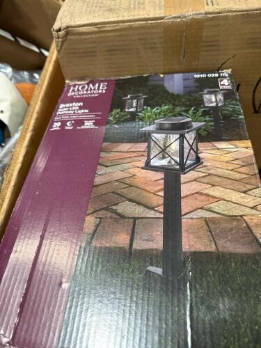 home decorators for accident. solar LED pathway lights, air fryer, cubbies, guardian bear, folding cart and more