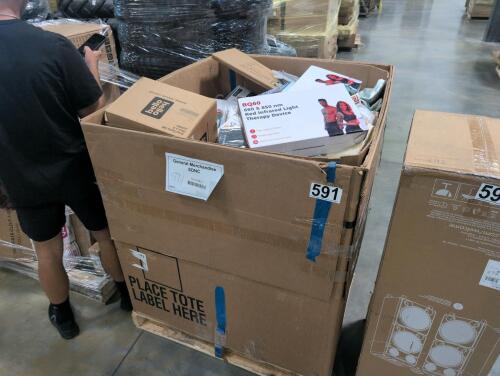 Books, red light therapy, curtains, cart, diapers, hello hello diapers, bedding, travel plastic cases, and more