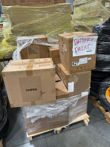 Pallet of batteries, OUPES power stations