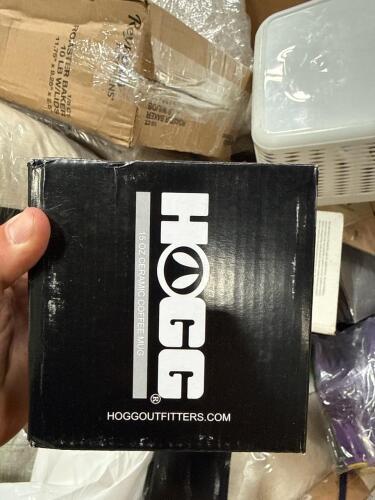 Rug pad, tiles, HOGG mugs, my Q smart garage video keypad, fan, pens, pillows, airhorn, straws, & More