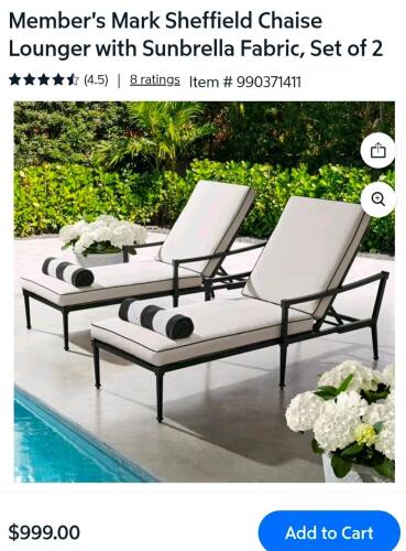 Sheffield collection two two packs of chaise loungers