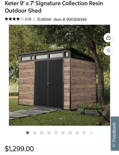 keter pent 9x7 Storage shed