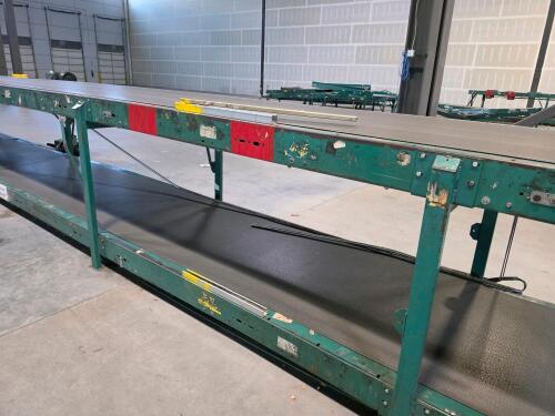 Industrial belt with rolling system (all of the green)