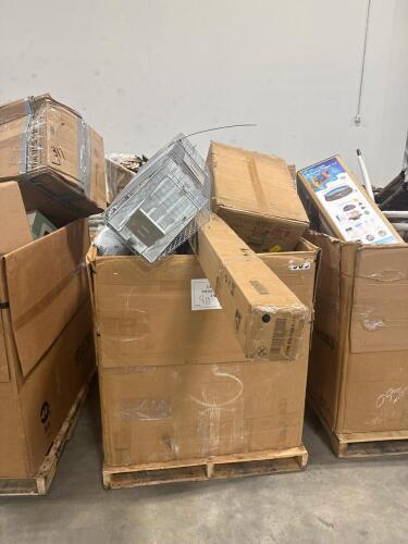 Varmint trap, copy paper, books, shovels, plushy, pillows, and UK bottles, barbecue grill, towels, cushions, & More