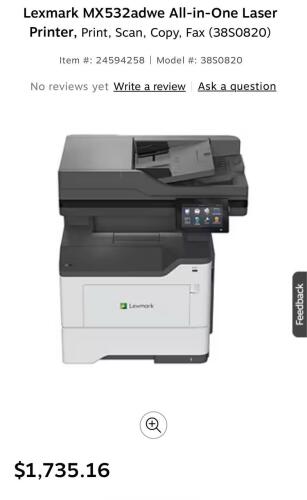 lexmark M532 printer