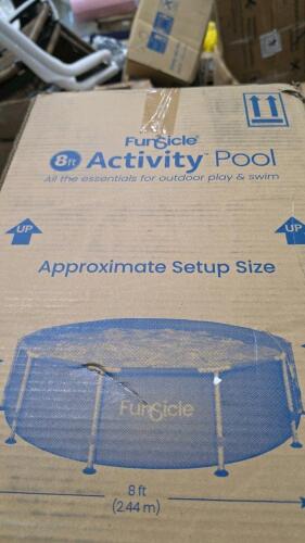 Swimming pool, ROVSUN, recliner sofa piece, rug pad, mattress,, clothing, and more