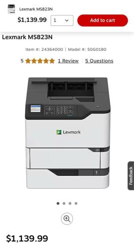 Lexmark Ms823 printer