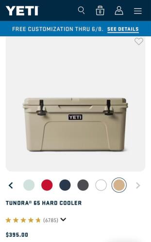 yeti tundra 65 desert tan
