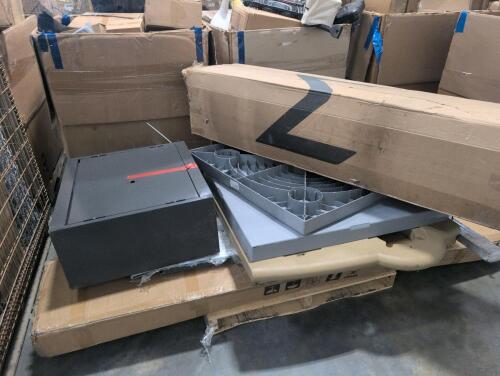 Cabinet, plastic bases, large mattress and more