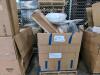 Bath rug, pillows, towels, yarn, sheets, jars, folding chairs and more
