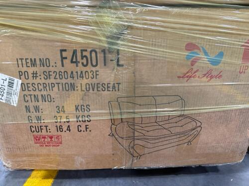 Loveseat, miscellaneous furniture, deck box, more