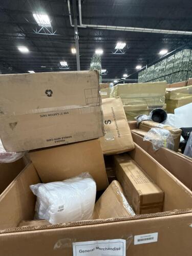 Quilt, storage tote, mat, patio furniture and more