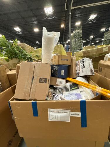 Faux plant, shark rocket, swim cap, inductor measurement, towels, pens, undergarments, bedding, and more