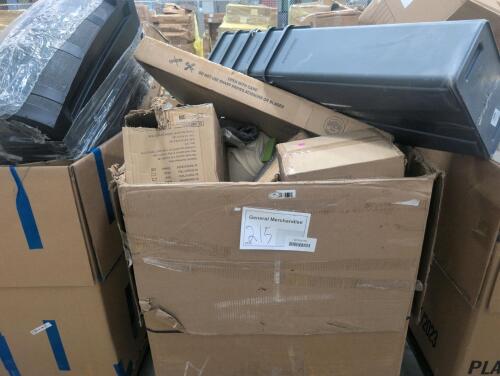 Garbage can, Rollator, cat box, bolt of fabric, & More