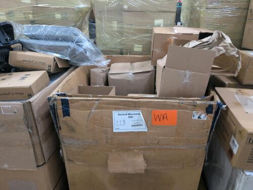 Glass jar, food containers, area rug, delta product, notebooks, and more