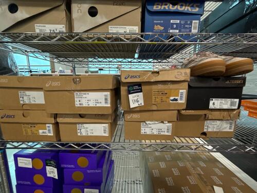 Shoes: 7 asics, 2 adidas one out of box