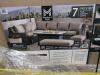 Athena collection seven piece deep seating sectional with fir