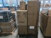 Simply home Harper desk, KETER deck box, Samsung 65 inch TV, truck pad, storage cabinet, & More